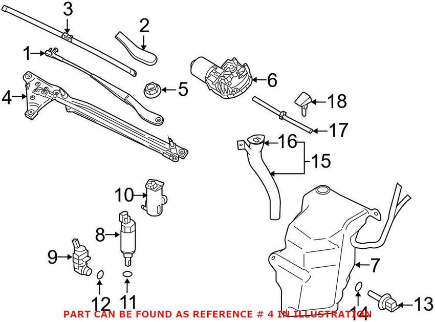 Volvo Windshield Wiper Motor (w/ Linkage) 31253518